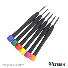 21841 - JOGO CHAVE TORX 06PC WESTERN T-15