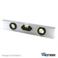 42827 - NIVEL ALUMINIO WESTERN 30CM 3BOLHAS HL30