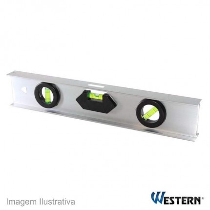 NIVEL ALUMINIO WESTERN 30CM 3BOLHAS HL30
