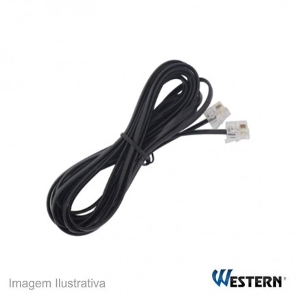 EXTENSAO LISA WESTERN RJ11 PT 03M ET-31