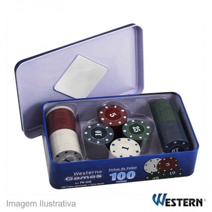 FICHAS POKER WESTERN C/100FICH.PK100