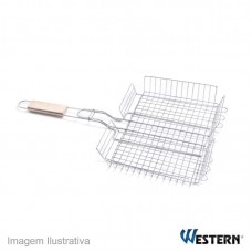 36091 - GRELHA P/CHURRASQ.WESTERN GRE-02 30X24CM
