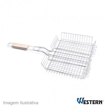 GRELHA P/CHURRASQ.WESTERN GRE-02 30X24CM