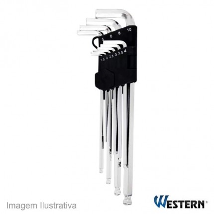 JOGO CHAVE ALLEN WEST.10PC CR LONG ALC30