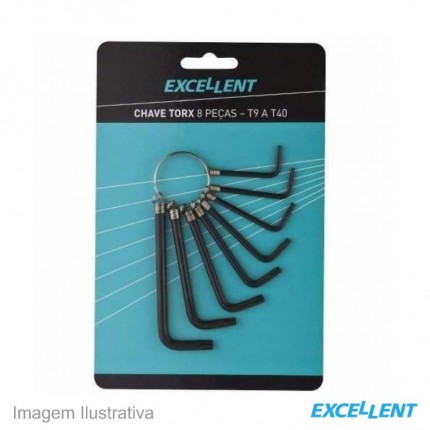 JOGO CHAVE TORX 08PC EDA S/FURO 60C